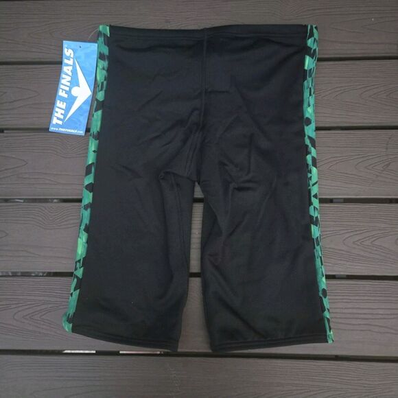 The Finals Mens Black Green Drawstring Omega Reactor Swim Jammer Size 38 New - Picture 2 of 2